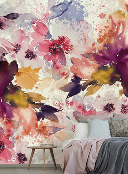 FLOWER PALETTE - Multicolor wallpaper, eco-friendly, PVC free and washable by WallPepper®/Group - view 3
