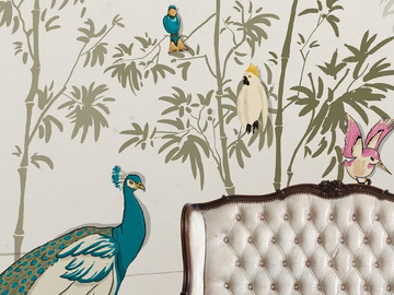 IL CINGUETTIO NEL BAMBÙ - Oriental wallpaper, PVC free, eco, washable by WallPepper®/Group - view 2