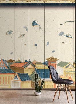 IL PAESE DEL BUON AUGURIO - Oriental wallpaper, PVC free, eco, washable by WallPepper®/Group - view 3