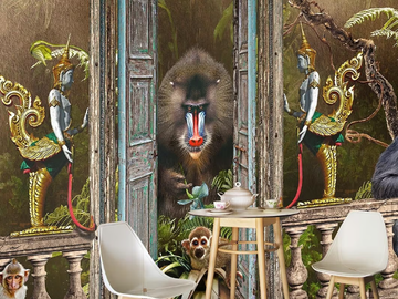 JUNGLE - Tropical wallpaper, PVC free, eco, washable by WallPepper®/Group - view 2