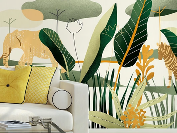 QUIETNESS - Tropical wallpaper, PVC free, eco, washable by WallPepper®/Group - view 2