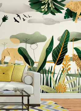 QUIETNESS - Tropical wallpaper, PVC free, eco, washable by WallPepper®/Group - view 3