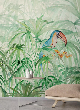 TOUKE-TOUKE JUNGLE - Tropical wallpaper, PVC free, eco, washable by WallPepper®/Group - view 3