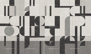 BAUHAUS - Geometric PVC free, eco-friendly, washable wallpaper by WallPepper®/Group - view 3