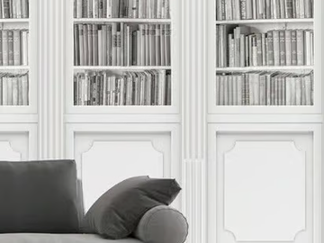BOOKCASE - Classic wallpaper, eco-friendly, PVC free and washable by WallPepper®/Group - view 2