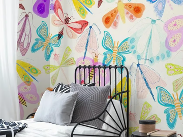 BUTTERFLY - Ageless wallpaper, eco-friendly, PVC free and washable by WallPepper®/Group - view 2