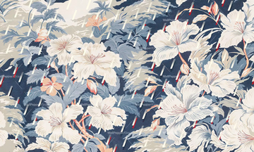 DANCING IN THE RAIN - PVC free, eco-friendly, washable wallpaper by WallPepper®/Group - view 3