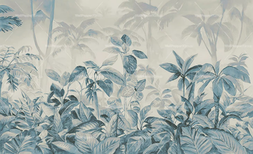 EVERGREEN - PVC free, eco-friendly, washable tropical wallpaper by WallPepper®/Group - view 3