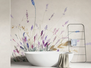 FIORI DI LAVANDA - PVC free, eco-friendly, washable wallpaper by WallPepper®/Group - view 2