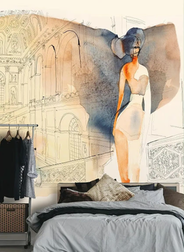 INTERIOR 05 - Multicolor wallpaper, eco-friendly, PVC free and washable by WallPepper®/Group - view 3