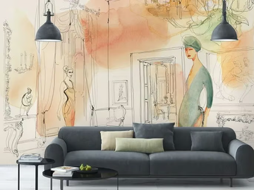 INTERIOR 06 - Classic wallpaper, PVC free, eco, washable by WallPepper®/Group - view 2