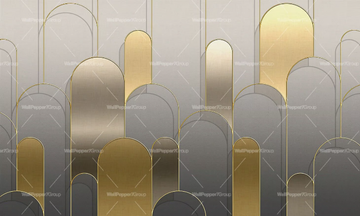 LUX - Geometric PVC free, eco-friendly, washable wallpaper by WallPepper®/Group - view 3