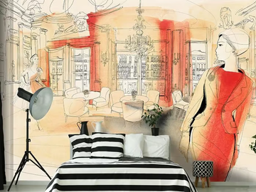 PALAZZO ITALIANO - Multicolor wallpaper, eco-friendly, PVC free and washable by WallPepper®/Group - view 2