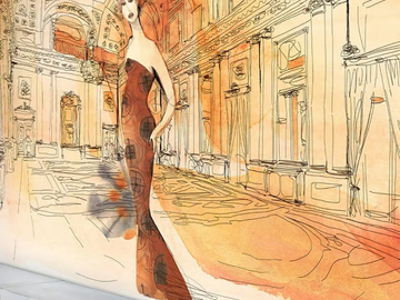 PALAZZO SERBELLONI IN FASHION STYLE - Multicolor wallpaper, eco-friendly, PVC free and washable by WallPepper®/Group - view 2