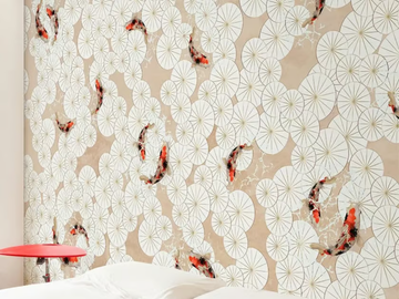 RICE RAIN - Oriental wallpaper, eco-friendly, PVC free and washable by WallPepper®/Group - view 2