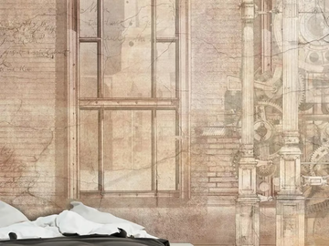 THROUGH THE WINDOWS - Industrial and modern wallpaper, PVC free, eco, washable by WallPepper®/Group - view 2