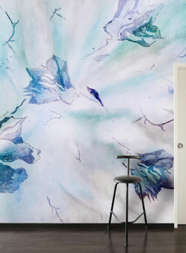 Blake flowers - Multicolor wallpaper, eco-friendly, PVC free and washable by WallPepper®/Group - view 3