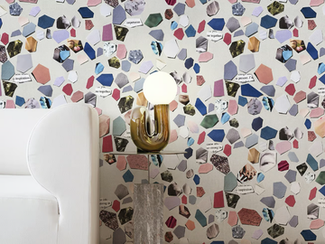 ENSEMBLE - Geometric PVC free, eco-friendly, washable wallpaper by WallPepper®/Group - view 2