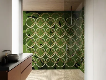 CIRCLE - Geometric wallpaper, PVC free, eco-frindly, washable by WallPepper®/Group - view 2
