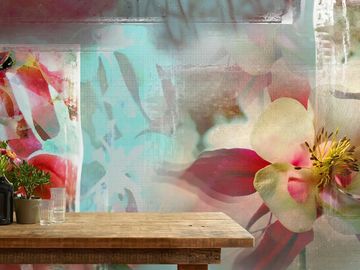 LANTERNE FIORITE - Tropical wallpaper, PVC free, eco, washable by WallPepper®/Group - view 2