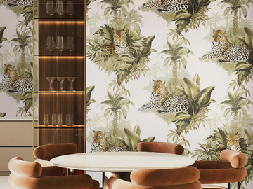 LEOPARD - PVC free, eco-friendly, washable natural wallpaper by WallPepper®/Group - view 2