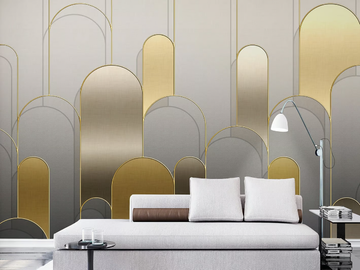 LUX - Geometric PVC free, eco-friendly, washable wallpaper by WallPepper®/Group - view 2