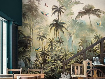 WILD VIEW - PVC free, eco-friendly, washable tropical wallpaper by WallPepper®/Group - view 2