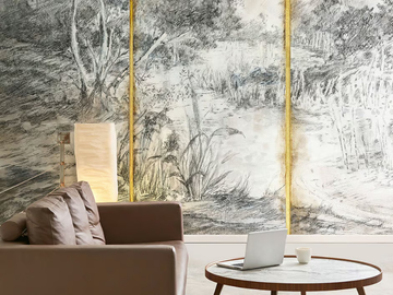 VUE SOLITAIRE - Geometric wallpaper, PVC free, eco-friendly, washable by WallPepper®/Group - view 2