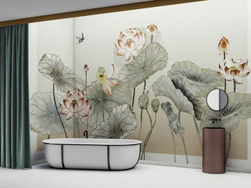 YOKOHAMA - Oriental wallpaper, PVC free, eco-friendly, washable by WallPepper®/Group - view 2