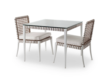 DELTA - Square aluminium dining table by Walters - view 3