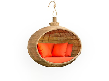 FRENCH BRAID - Hanging resin garden armchair by Walters - view 2