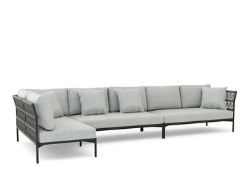 LONGSHORE - Sectional aluminium garden sofa by Walters - view 2