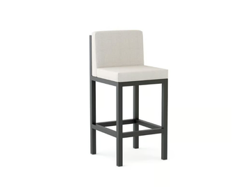 MORE COMFORT - Fabric barstool with back by Walters - view 2