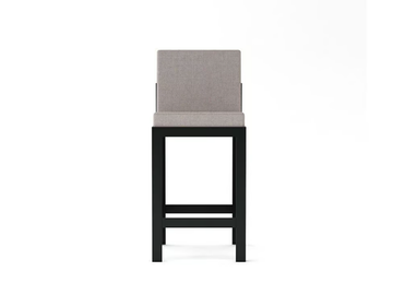 MORE COMFORT - Upholstered fabric barstool by Walters - view 3