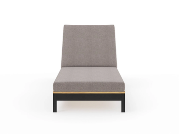 MORE COMFORT - Recliner fabric sun lounger with castors by Walters - view 3