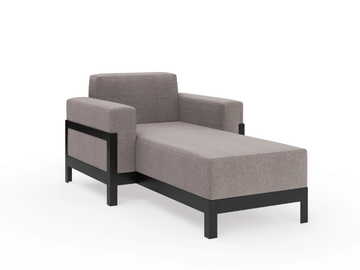 MORE COMFORT - Fabric sun lounger / chaise longue by Walters - view 2