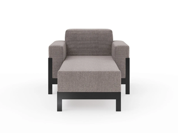 MORE COMFORT - Fabric sun lounger / chaise longue by Walters - view 3