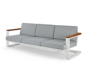 REGATTA - Upholstered 3 seater aluminium garden sofa by Walters - view 2
