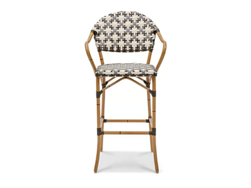 RESORT BERGERAC - Aluminium barstool with armrests by Walters - view 3