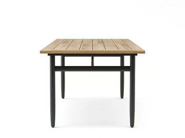 STRINGER - Rectangular aluminium and wood dining table by Walters - view 3