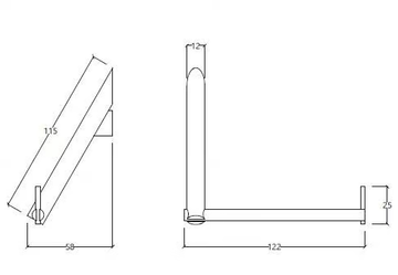 S22 A4.30 - Stainless steel toilet roll holder by Waterevolution - view 3