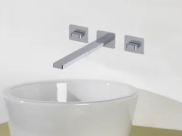 ITAP T6.16.3F - 3 hole wall-mounted chromed brass washbasin tap by Waterevolution - view 2