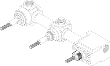 MIX&MATCH TMA.361T+ MPMI.C.2+1T - Bathtub and shower taps by Waterevolution - view 3