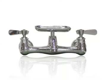 21-WMF-FC-SS - 2 hole wall-mounted brass washbasin mixer by WatermarkFixtures - view 3