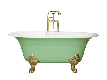 EDWARDIAN CIRCE - Freestanding oval cast iron bathtub by WatermarkFixtures - view 2
