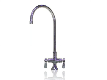 INDUSTRIAL SINGLE FAUCET - 1 hole countertop brass washbasin mixer by WatermarkFixtures - view 2