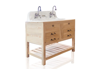 BEAUREGARD - Floor-standing wooden vanity unit with integrated washbasin by WatermarkFixtures - view 3