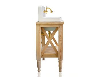 RICHLAND - Single floor-standing wooden vanity unit by WatermarkFixtures - view 3
