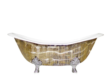 MARQUIS TROMPE L’OEIL - Freestanding cast iron bathtub by WatermarkFixtures - view 2