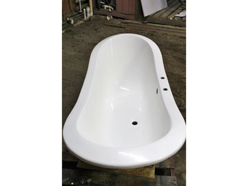 MARQUIS TROMPE L’OEIL - Freestanding cast iron bathtub by WatermarkFixtures - view 3